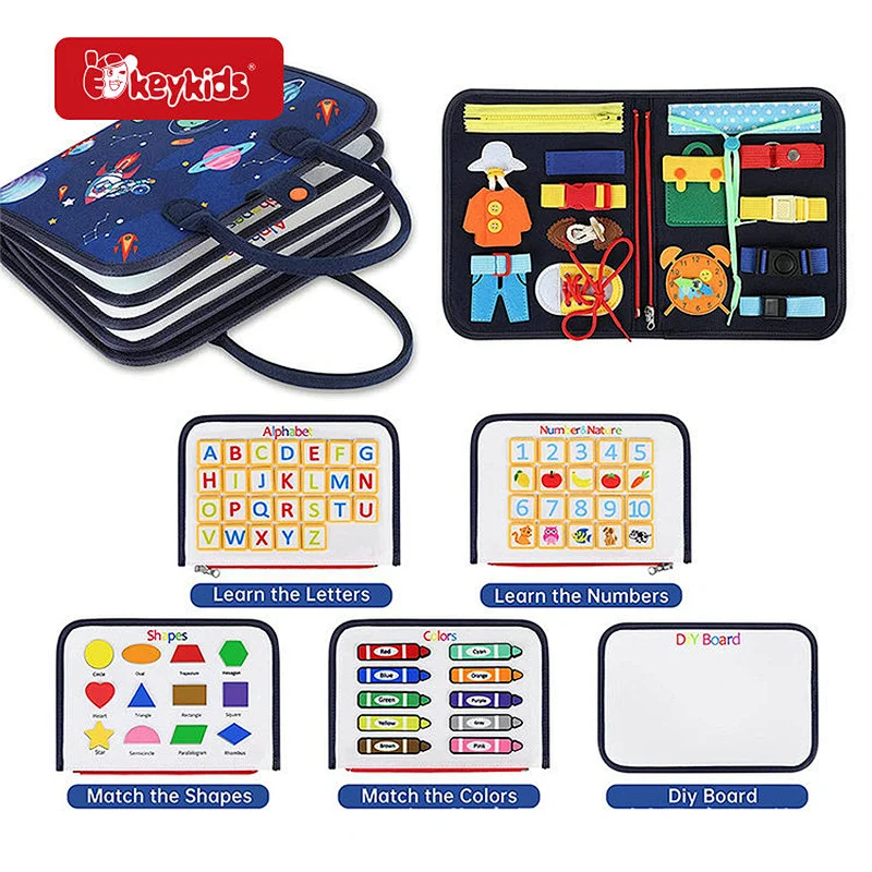 Wholesale Montessori Sensory Book Soft Felt Busy Learning Board For Kids W12D521